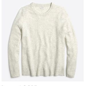 J Crew cream sweater wool Extra Soft Yarn